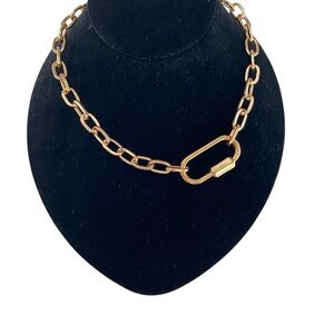 Open Chain Necklace Adjustable Gold Color Bold Baddie Costume Jewelry